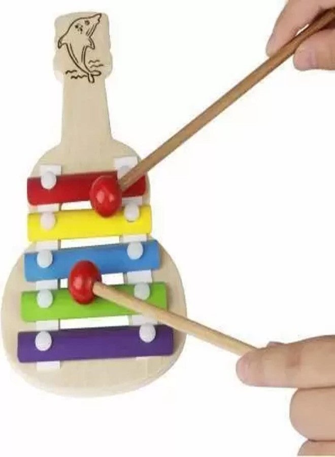 Shopfleet Xylophone Wooden Guitar Toy for Infants- Musical Sound Instrument Toy Made for Kids (Multicolor) - Image 4